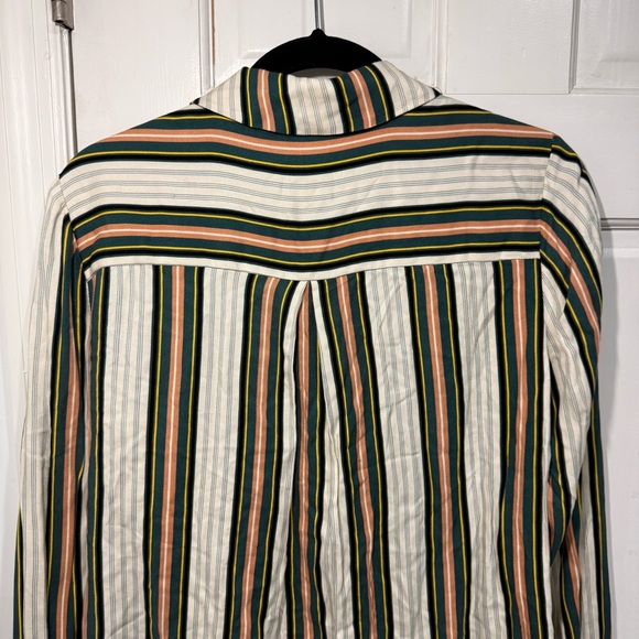 BCBGeneration Faux Wrap Striped Blouse - Picture 7 of 10
